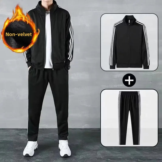 Ensemble de sport décontracté à trois bandes pour homme.