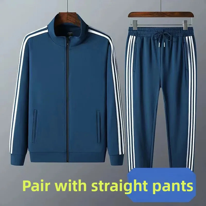 Ensemble de sport décontracté à trois bandes pour homme.