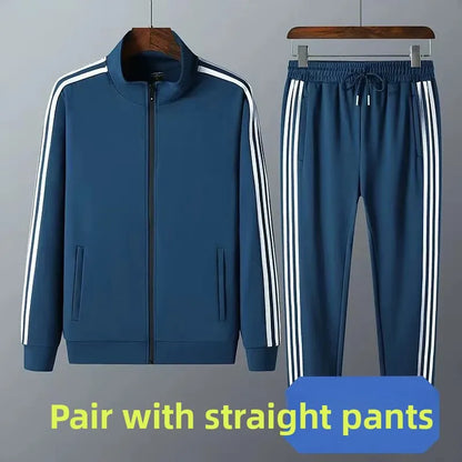 Ensemble de sport décontracté à trois bandes pour homme.