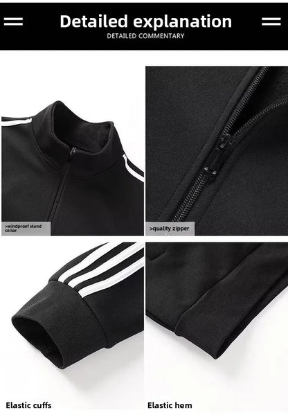 Ensemble de sport décontracté à trois bandes pour homme.