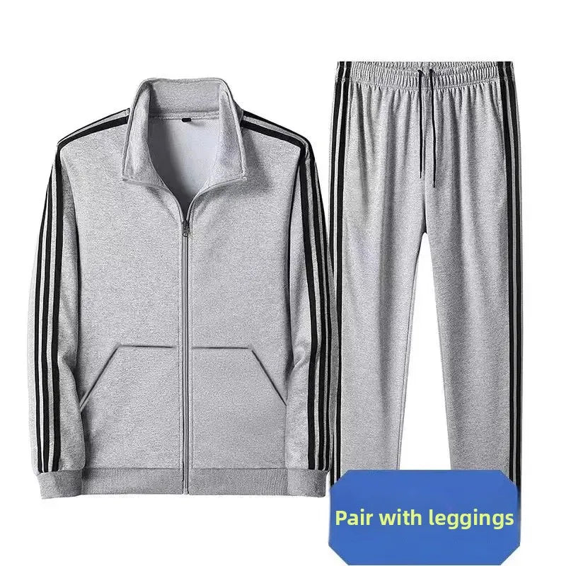 Ensemble de sport décontracté à trois bandes pour homme.