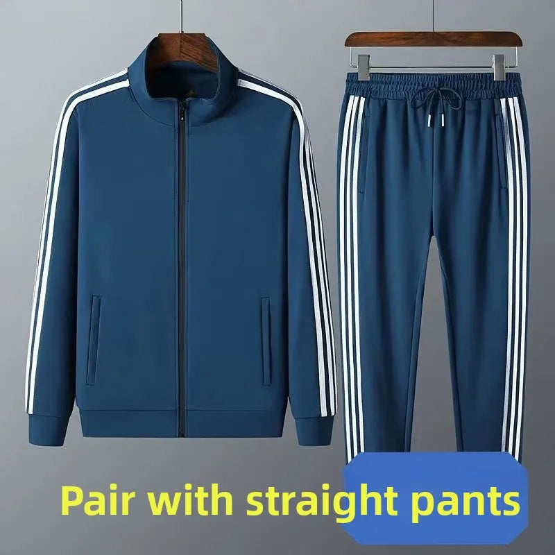 Ensemble de sport décontracté à trois bandes pour homme.