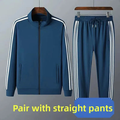 Ensemble de sport décontracté à trois bandes pour homme.