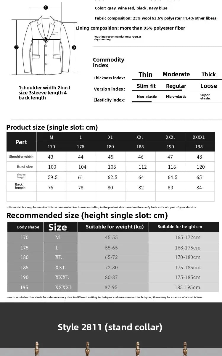 Manteau en laine épaisse pour hommes, mi-long, Style décontracté.