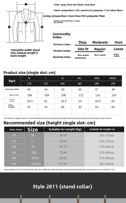Manteau en laine épaisse pour hommes, mi-long, Style décontracté.