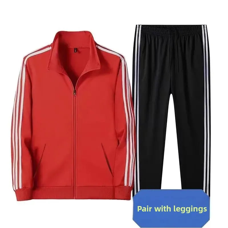 Ensemble de sport décontracté à trois bandes pour homme.