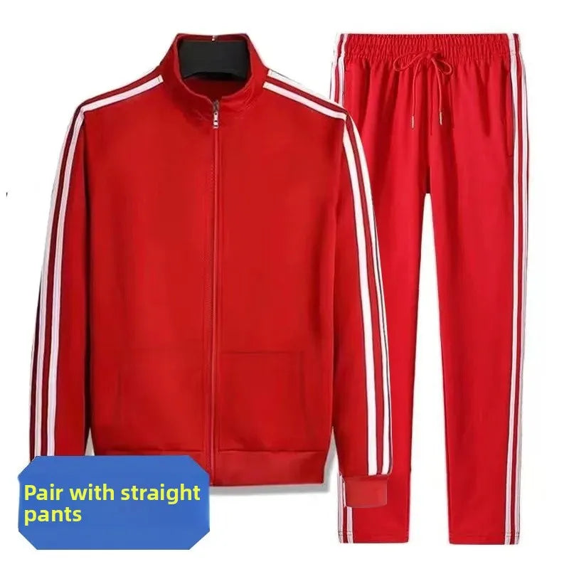 Ensemble de sport décontracté à trois bandes pour homme.