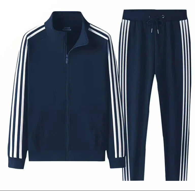 Ensemble de sport décontracté à trois bandes pour homme.
