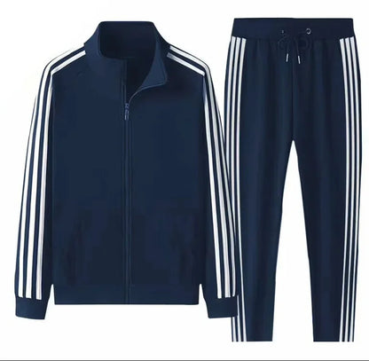 Ensemble de sport décontracté à trois bandes pour homme.