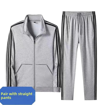 Ensemble de sport décontracté à trois bandes pour homme.